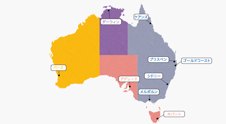 オーストラリア地図