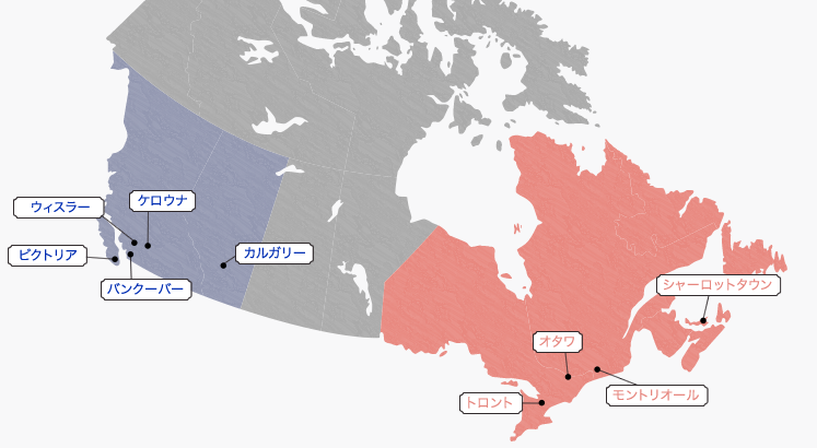 カナダ地図
