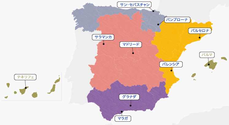 スペイン地図