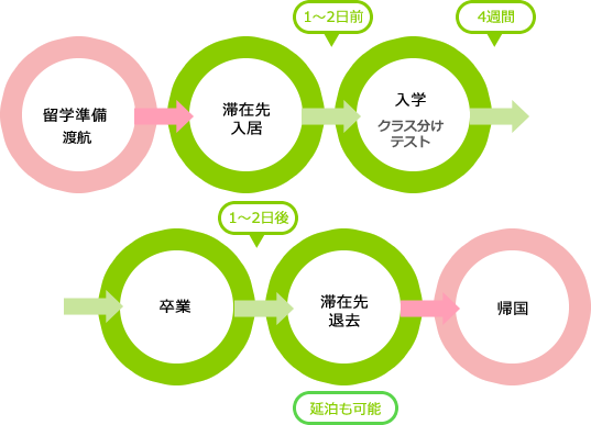 春休み・夏休み留学のモデルケース