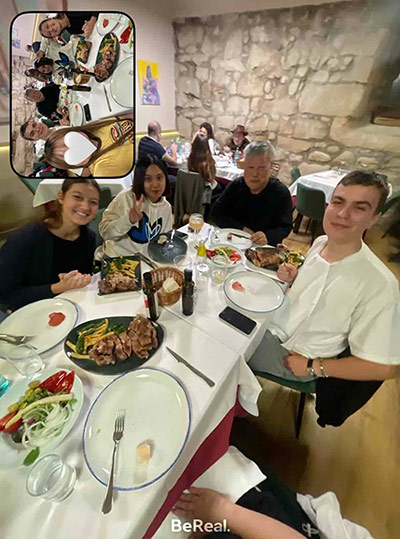 クラスの友達と夜ご飯