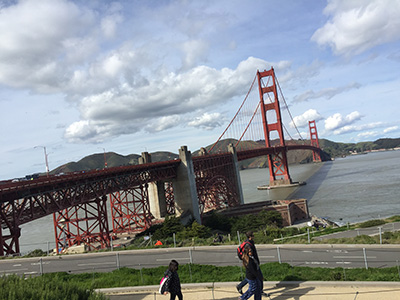 サンフランシスコの名所のひとつ、Golden Gate Bridge。